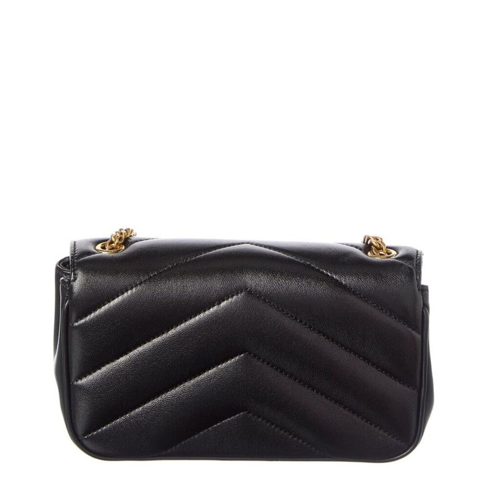 Saint Laurent Loulou Mini Leather Shoulder Bag, Black - Picture 2 of 5